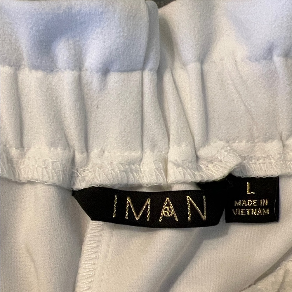 🌺🌺☀️👓 IMAN High Waist White Women's Shorts - Picture 4 of 5